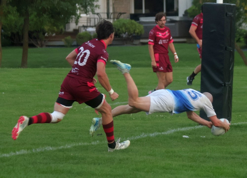 The Eastman Warriors fell to the Winnipeg Assassins in Manitoba Rugby premier division action in A.D. Penner Park Aug. 14. (Cassidy Dankochik The Carillon)
