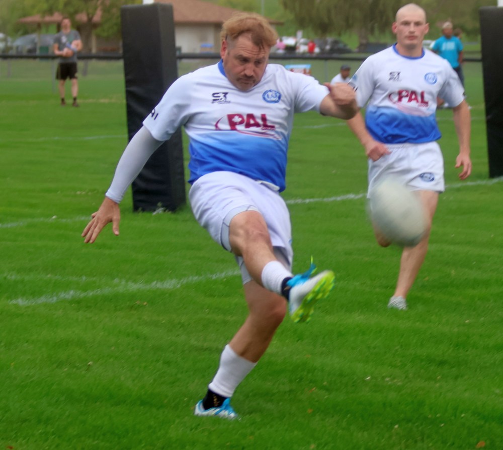 The Eastman Warriors fell to the Winnipeg Assassins in Manitoba Rugby premier division action in A.D. Penner Park Aug. 14. (Cassidy Dankochik The Carillon)