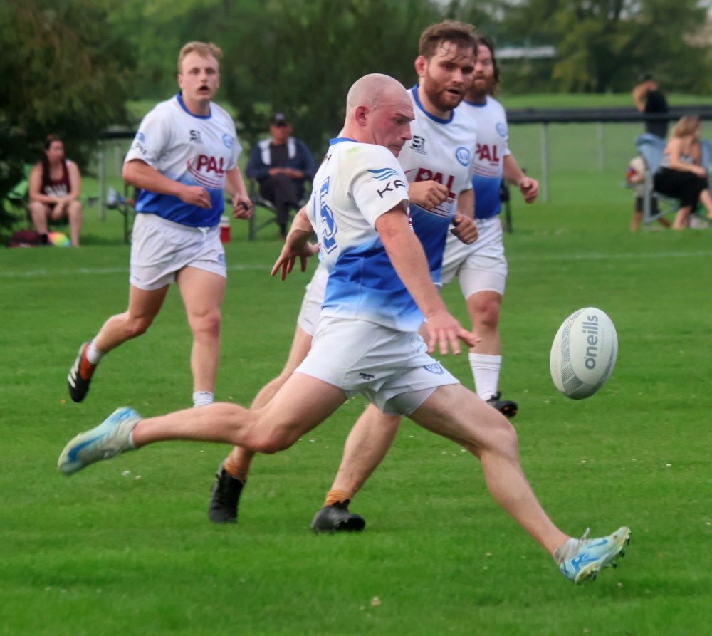 The Eastman Warriors fell to the Winnipeg Assassins in Manitoba Rugby premier division action in A.D. Penner Park Aug. 14. (Cassidy Dankochik The Carillon)