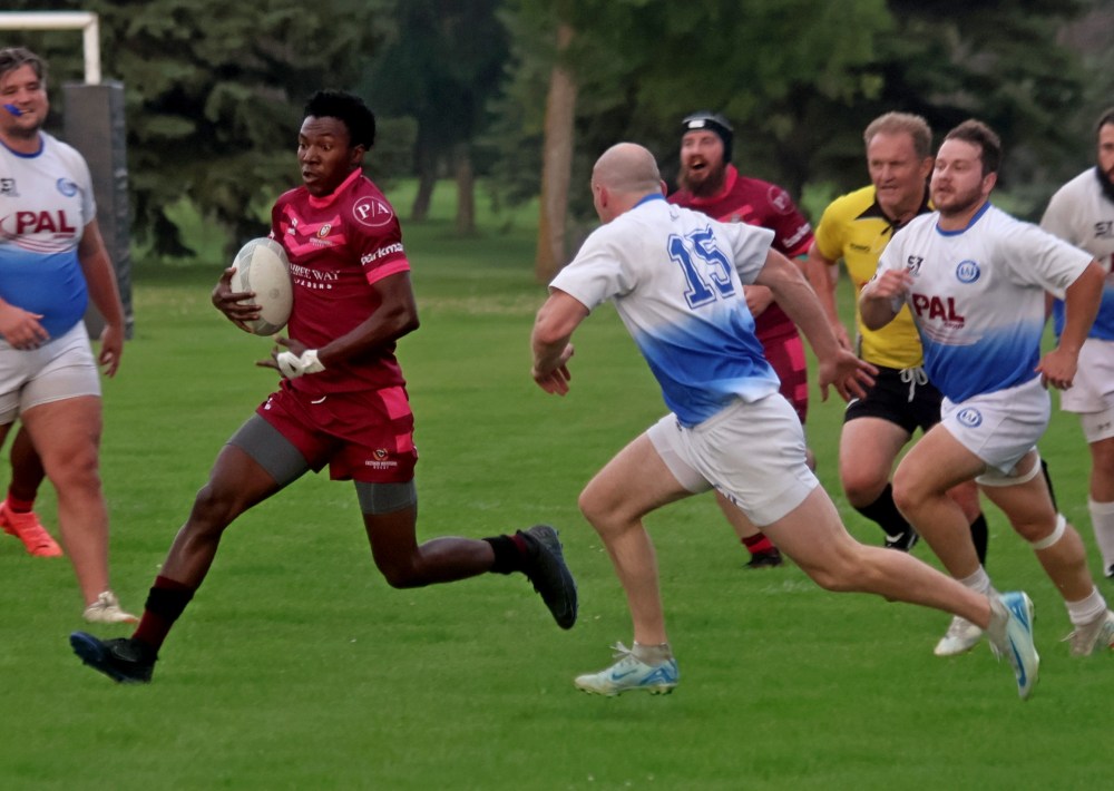 The Eastman Warriors fell to the Winnipeg Assassins in Manitoba Rugby premier division action in A.D. Penner Park Aug. 14. (Cassidy Dankochik The Carillon)