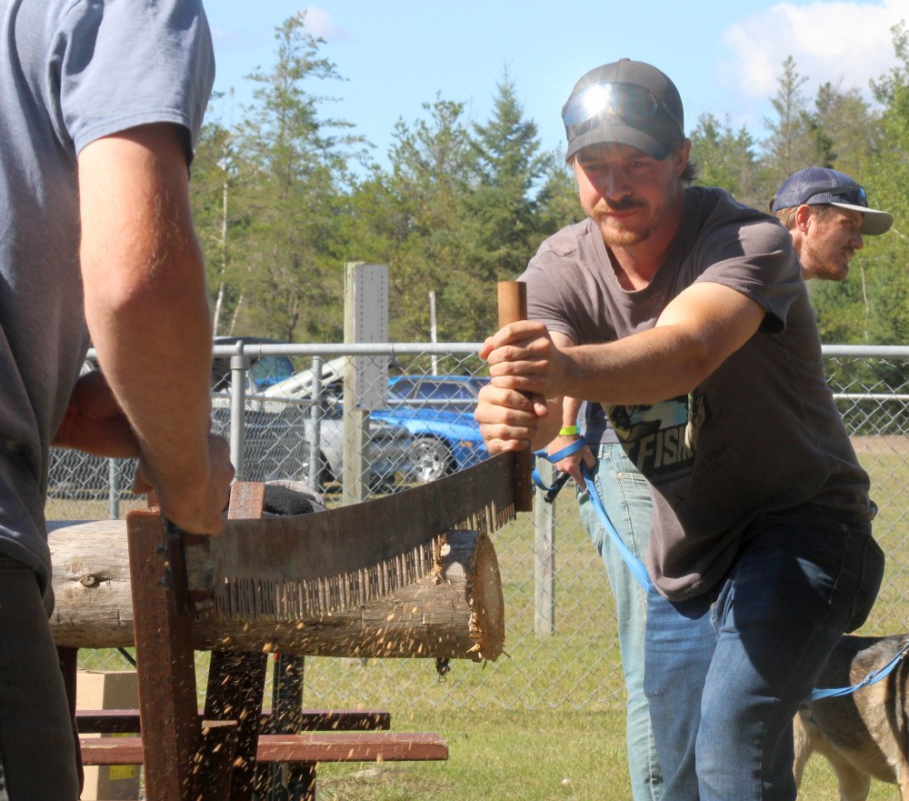 Festivities at Logging Days capped off with the titular logging, as the log saw competition was held in the late afternoon of Aug. 24. (Cassidy Dankochik The Carillon)