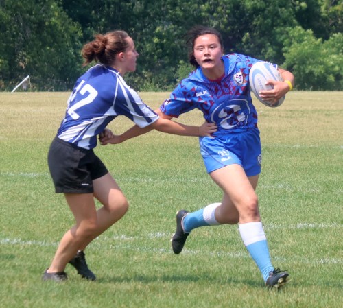 The Eastman Warriors women's rugby team took to the field for a competitive match for the first time during the Rugbymania sevens tournament last weekend. (Cassidy Dankochik The Carillon)