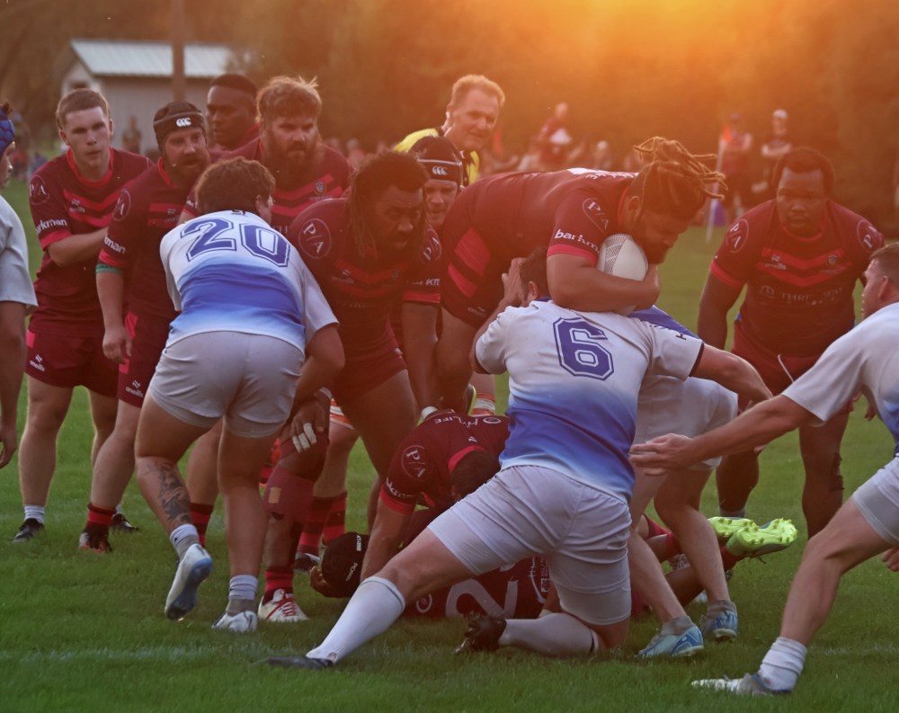 The Eastman Warriors fell to the Winnipeg Assassins in Manitoba Rugby premier division action in A.D. Penner Park Aug. 14. (Cassidy Dankochik The Carillon)