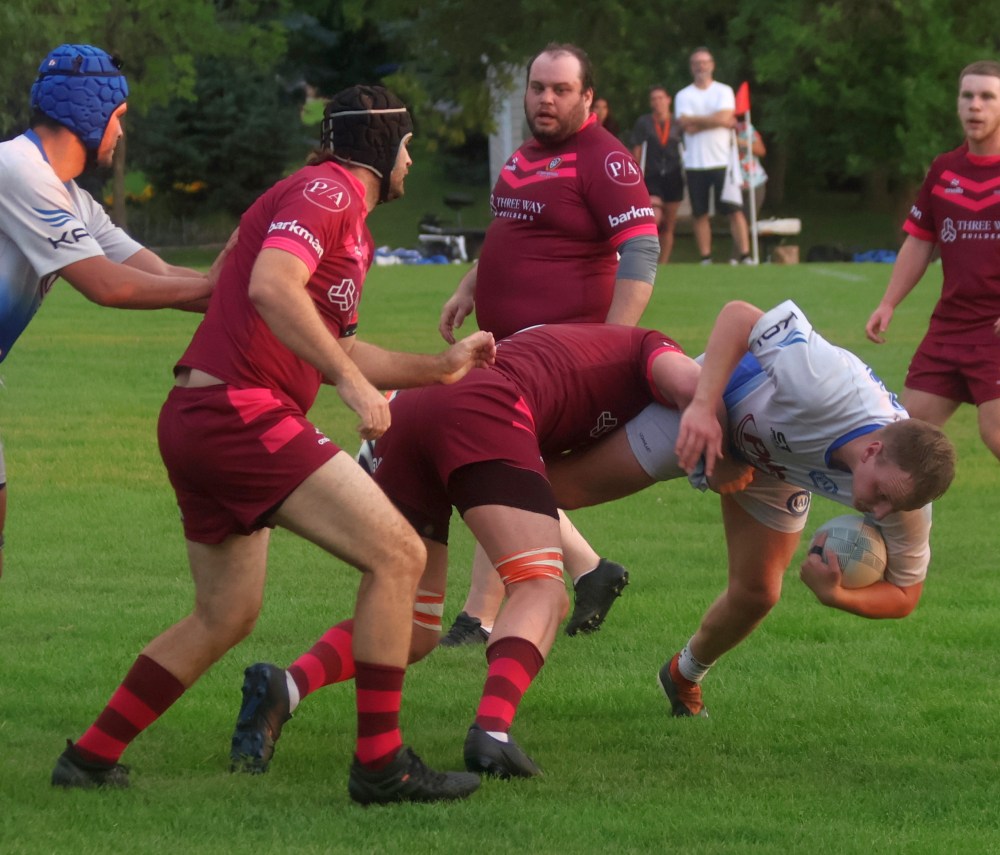 The Eastman Warriors fell to the Winnipeg Assassins in Manitoba Rugby premier division action in A.D. Penner Park Aug. 14. (Cassidy Dankochik The Carillon)