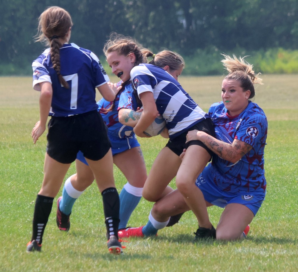 Eastman entered both a men's and women's team in the Rugbymania sevens tournament this year. It was the first time the Eastman Warriors fielded a competitive women's team. (Cassidy Dankochik The Carillon)
