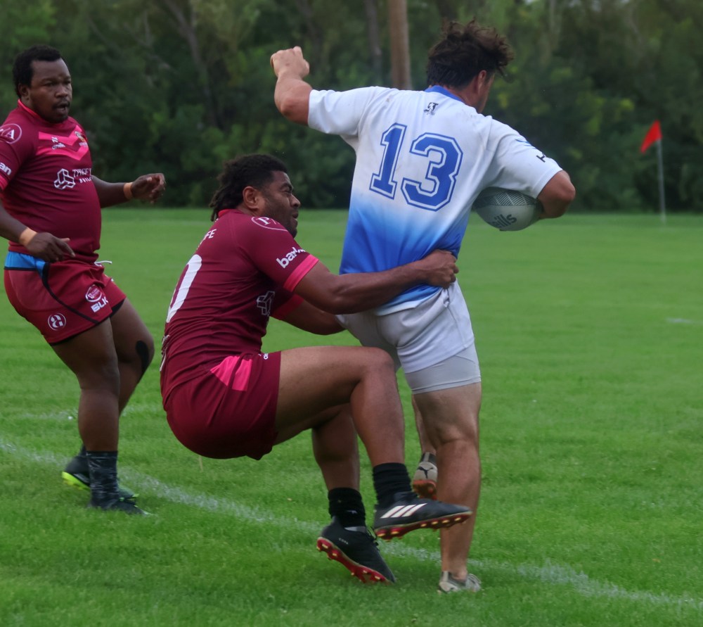 The Eastman Warriors fell to the Winnipeg Assassins in Manitoba Rugby premier division action in A.D. Penner Park Aug. 14. (Cassidy Dankochik The Carillon)