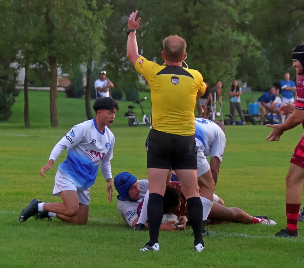 The Eastman Warriors fell to the Winnipeg Assassins in Manitoba Rugby premier division action in A.D. Penner Park Aug. 14. (Cassidy Dankochik The Carillon)