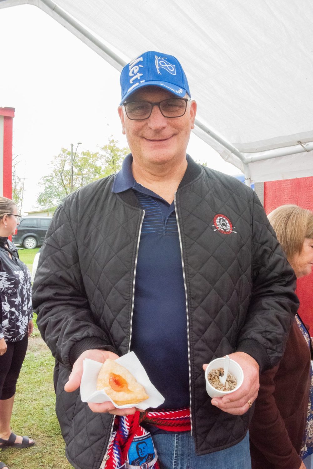 SVJETLANA MLINAREVIC THE CARILLON
Sprague and District Historical Museum opened the doors to its newest exhibit the Indigenous Building on Sept. 20, 2025. After the pipe and water ceremony a feast was had. RM of Piney Coun. Mark Bernard got his serving of bannock and wild rice.