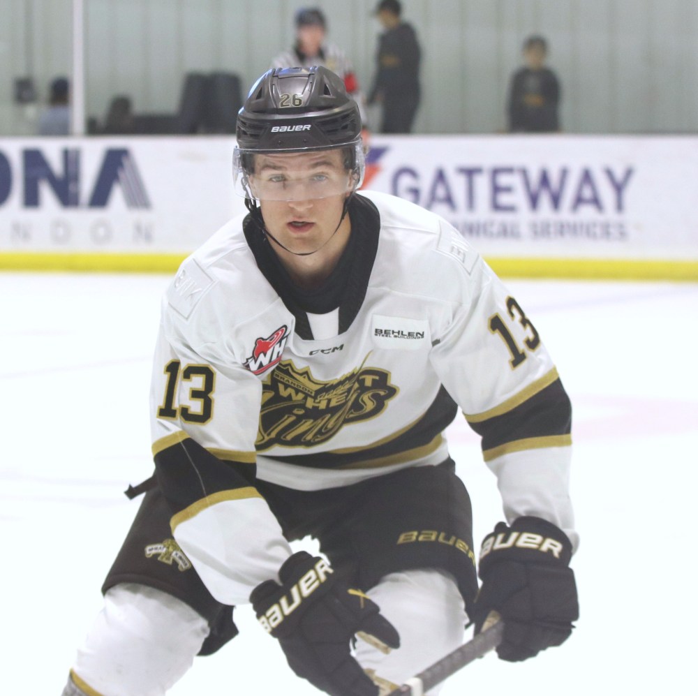Brandon Wheat Kings forward Luke Mistelbacher was acquired in a blockbuster deal on Western Hockey League draft with the Swift Current Broncos after an incredible 2024-25 season for the Steinbach sniper. (Perry Bergson/The Brandon Sun)