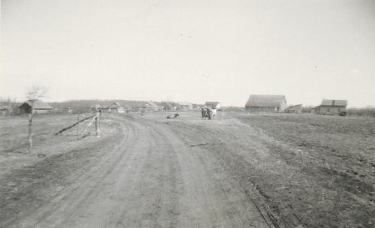 A view from the gravel ridge, ca 1945.