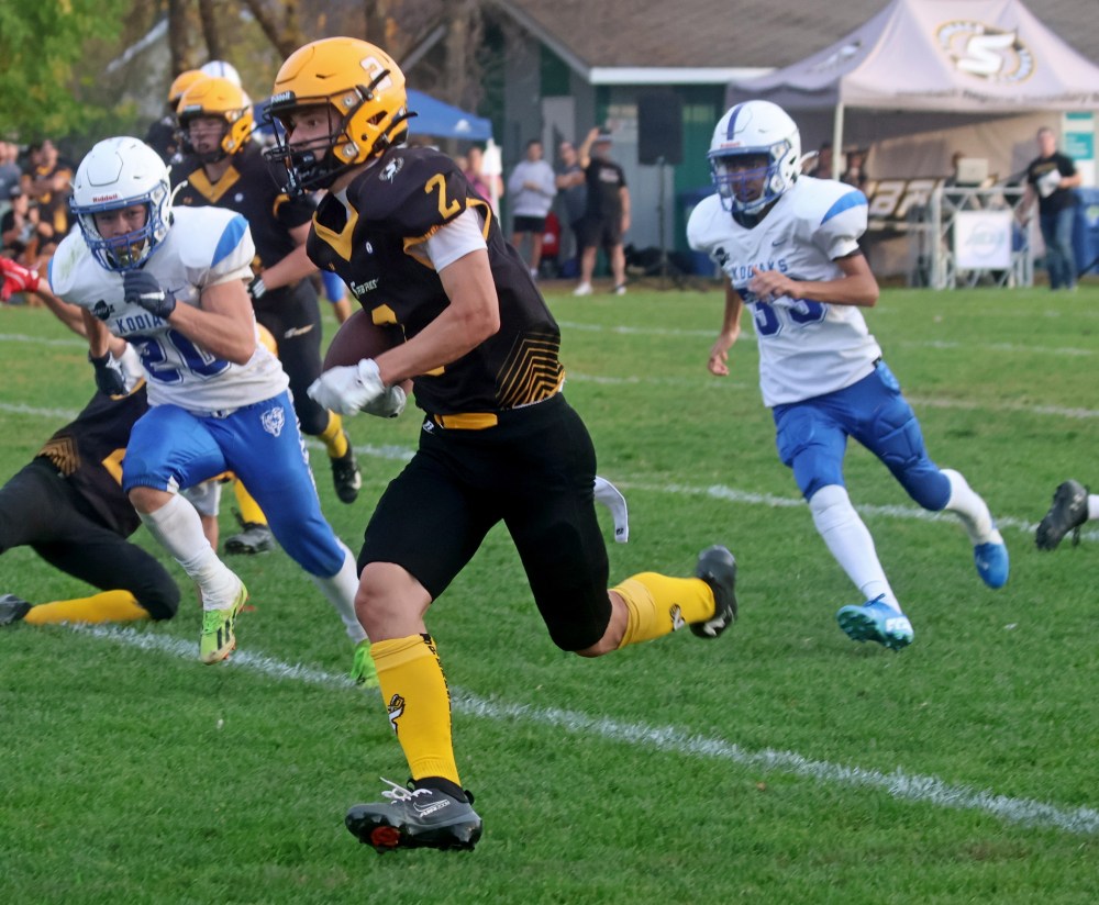 Ryan Martin's fourth quarter punt return gave the Sabres some much needed breathing room on the scoreboard. (Cassidy Dankochik The Carillon)