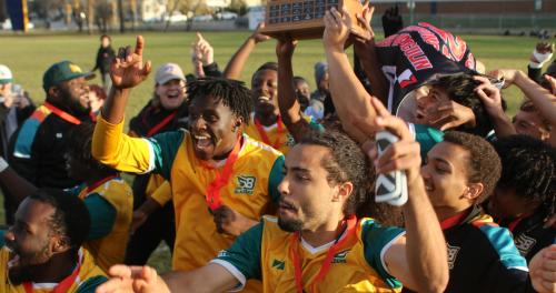 The CMU Blazers defeated Brandon 2-1 in extra time to win the 2025 MCAC men's soccer championship. (Manitoba Colleges Athletic Conference)