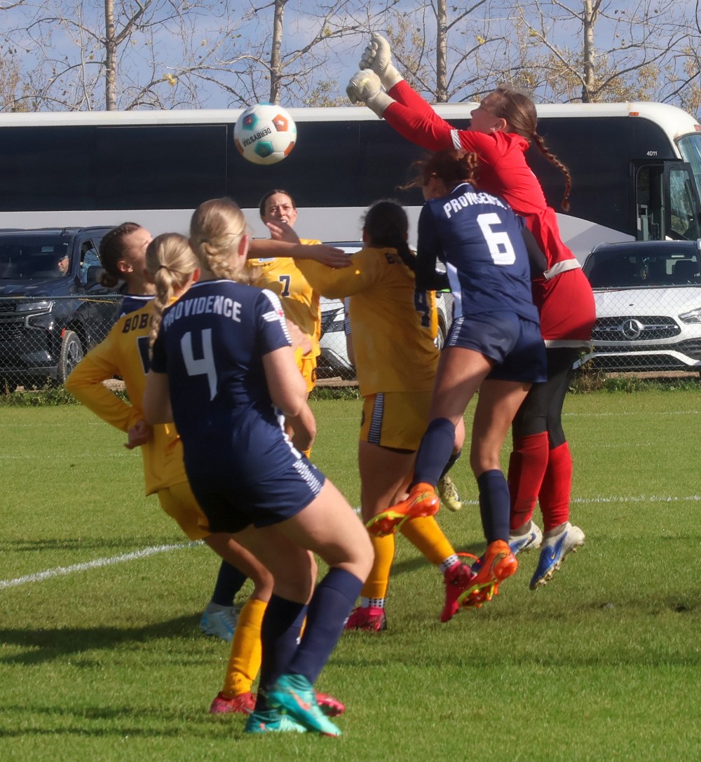 Providence drew with Brandon 2-2 in one of the final games of the MCAC regular season. (Cassidy Dankochik The Carillon)