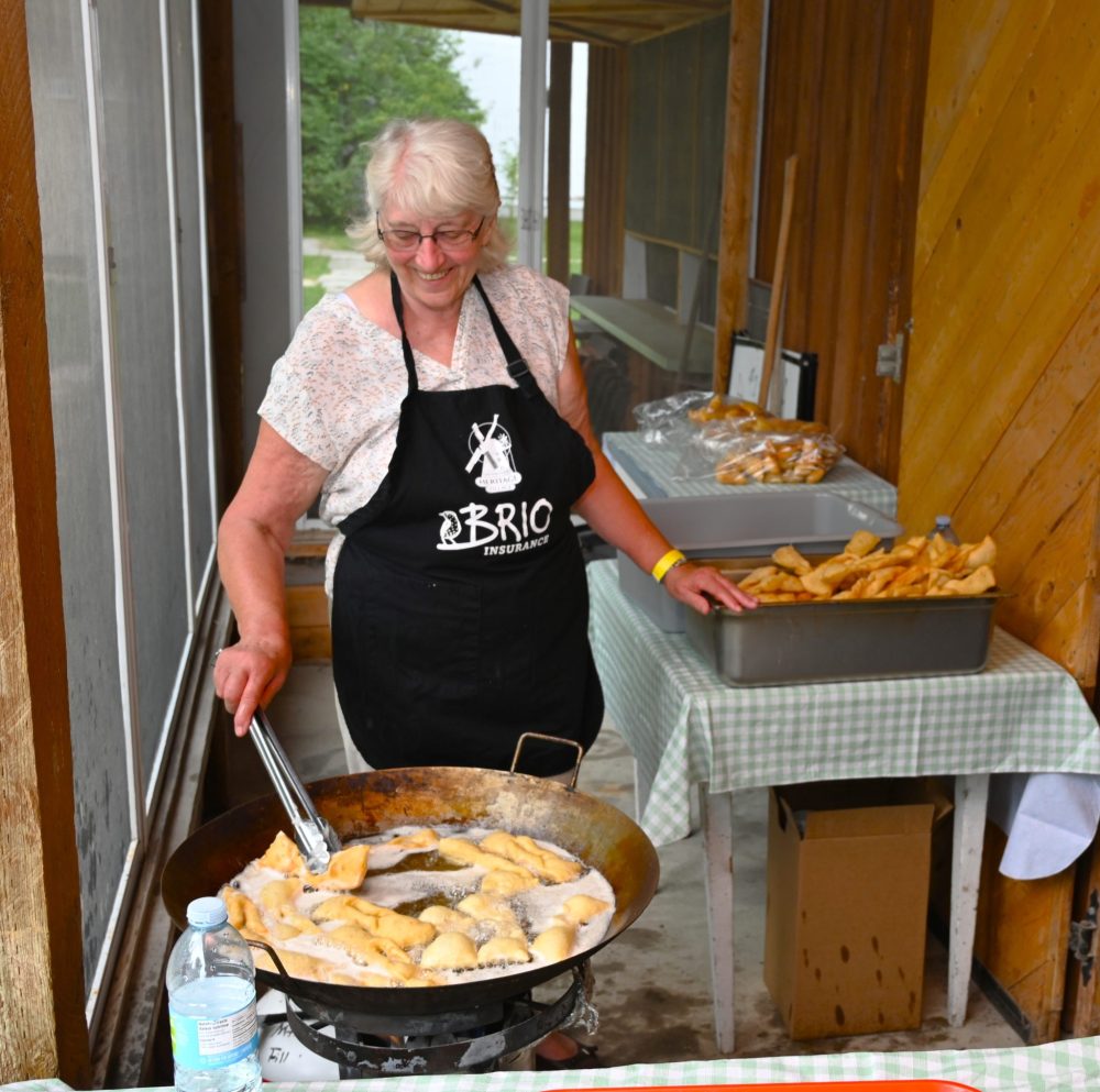 Freshly-fried Roll Kuchen are a tasty treat during MHV Pioneer Days.