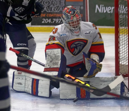 Austin Dubinsky was named the MJHL's top goaltender for October. (Cassidy Dankochik The Carillon)