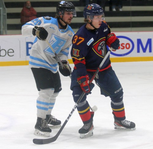 Luke Mackenzie played more than 100 MJHL games for Niverville and Virden. The 2007-born forward was traded to Melfort in the SJHL this week. (Cassidy Dankochik Carillon Archives)