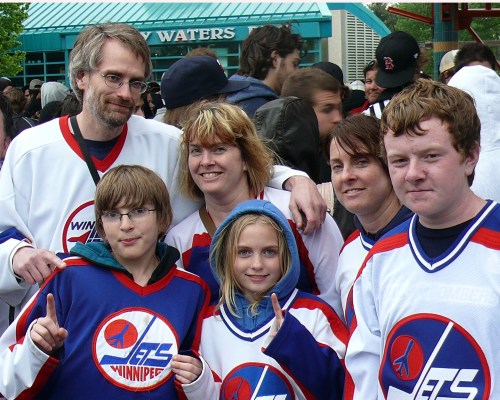 Some of the fans who were decked out in original Winnipeg Jets gear at the MTS Centre in May for the announcement of Winnipeg’s return to the NHL may be sporting jerseys with the Jets’ new logo after Christmas.