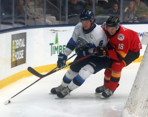 Dominion City defenseman Kasen Mateychuk was moved from Steinbach to the Winnipeg Blues via trade earlier this week. (Cassidy Dankochik The Carillon)