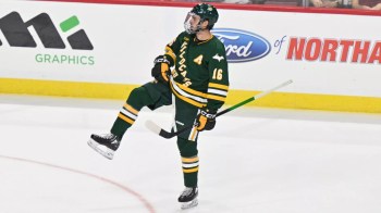 Oakbank's Caiden Gault was named a league player of the week after scoring three goals last weekend. (Braden Golisek Northern Michigan University)