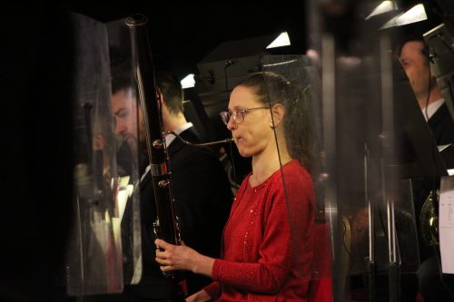 MATTHEW FRANK THE CARILLON 

A member of the Winnipeg Symphony Orchestra plays the bassoon during its holiday tour concert in Steinbach on Dec. 2. The annual event was once again a sold out show.