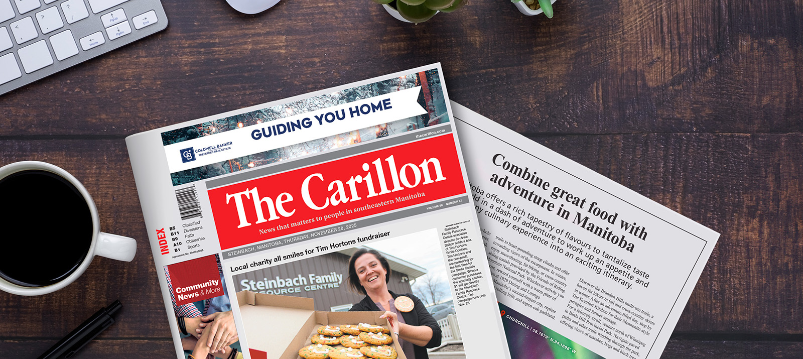 Sponsored content magazine and online article.