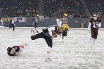 Terry Frey Carillon Archives 

Sawyer Thiessen rumbles forward during a game in 2019.