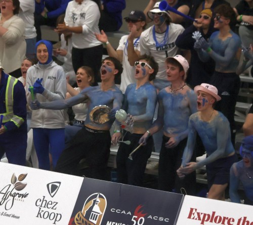 Fan support was great for Providence during the 2025 men's Canadian College Athletic Association national championships. The school is welcoming the country back to Niverville for the women's championship beginning March 11. (Cassidy Dankochik Carillon Archives)