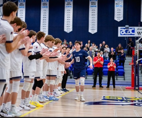 Graduating Libero Kade Lepp was named Providence's most valuable player for their victory at the Canadian College Athletic Association men's volleyball national championships. (Providence Pilots Instagram)