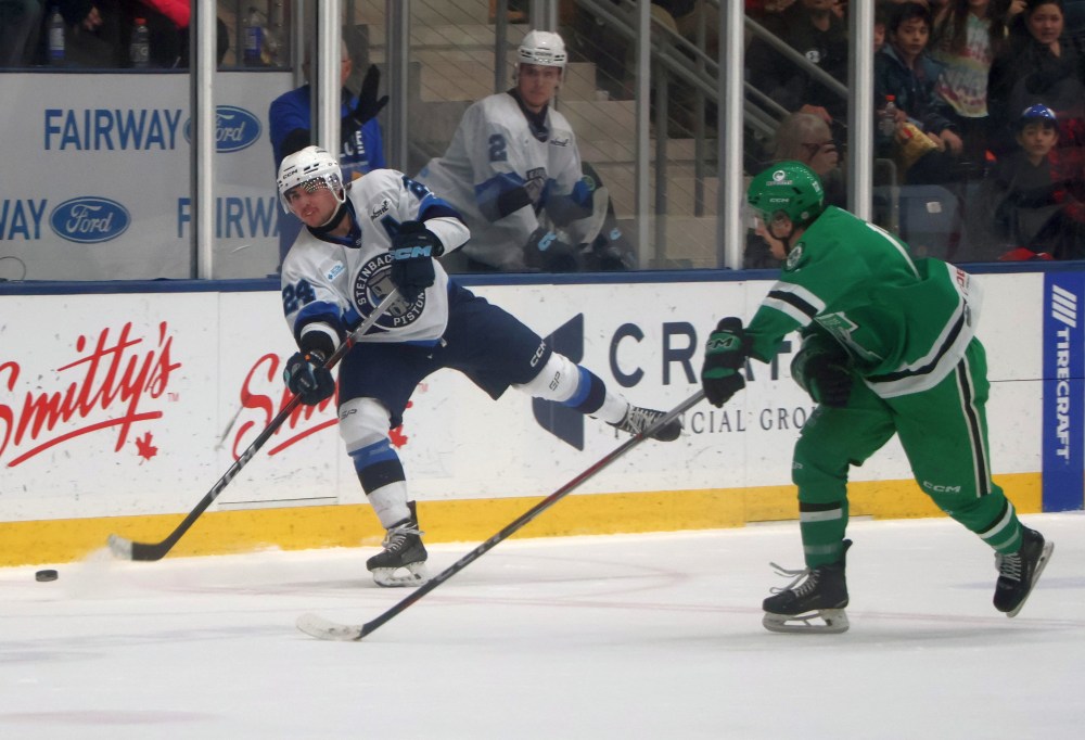 Steinbach beat Portage 4-1 in the MJHL quarterfinals. (Cassidy Dankochik The Carillon)