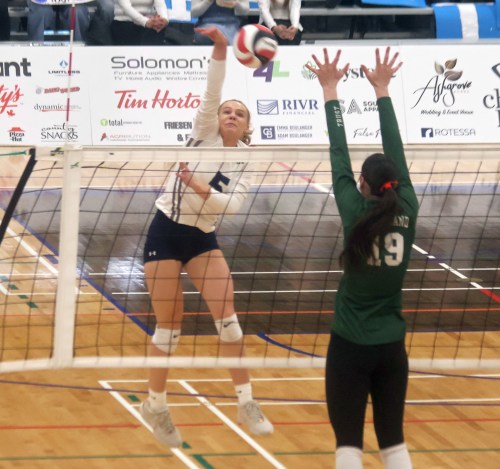 Providence hosted the CCAA national women's volleyball championships March 11-14. (Cassidy Dankochik The Carillon)