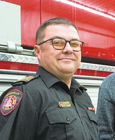 SVJETLANA MLINAREVIC CARILLON ARCHIVES 

Niverville Fire Chief Keith Bueckert is excited about the implementation of a new training model in regards to firefighters getting advanced first aid training across the province. The new model will provide the same level of medical training that firefighters received in the past except that they will now have to get approval from a centralized support service to administer certain regulated medications.