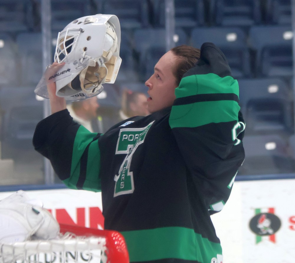 Steinbach went up 2-1 in their quarterfinal series with Portage in the MJHL. (Cassidy Dankochik The Carillon)