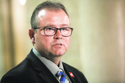 MIKAELA MACKENZIE WINNIPEG FREE PRESS ARCHIVES 

Lac du Bonnet MLA Wayne Ewasko allegedly made the comment, “Wab, you’re drunk. I thought you quit drinking” at Premier Wab Kinew during question period as he was responding to a question from Opposition Leader Obby Khan on April 15, in the legislature.