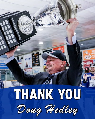 Doug Hedley is out as the Dauphin Kings coach. He led them to a championship over Steinbach in 2022. (Dauphin Kings)