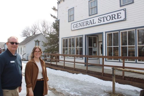 GREG VANDERMEULEN THE CARILLON 

Mennonite Heritage Village executive director Robert Goertzen and program coordinator Jaysa Thiessen say volunteers are the lifeblood of their organization and many others in the community.