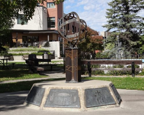 CARILLON ARCHIVES 

This 2015 photo shows the unique sundial erected on the Steinbach Bethesda Hospital grounds as a 1974 Steinbach centennial project in the park, created next to the Cancer Care Wing of the regional health centre.