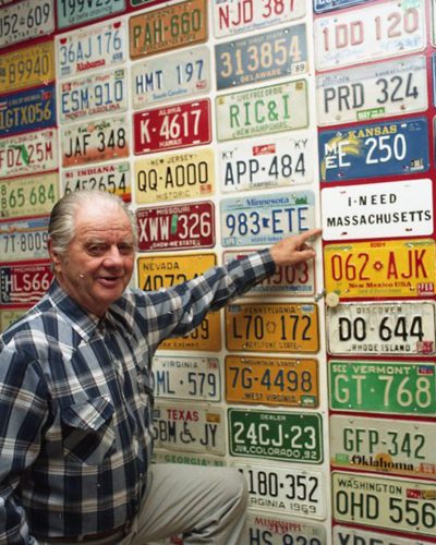 CARILLON ARCHIVES 

After an article in The Carillon, Simon Reimer no longer has a space on his wall for the elusive Massachusetts license plate he needed to complete his North American collection.