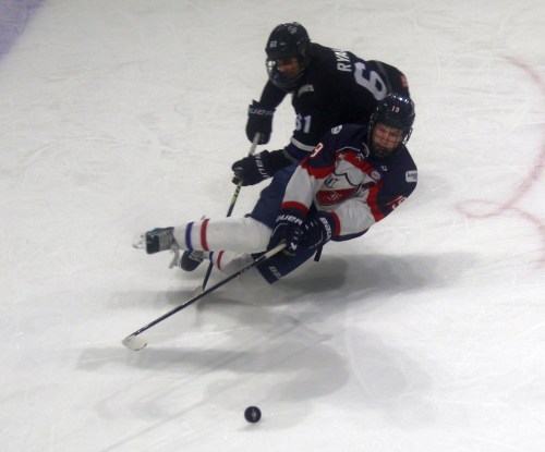 Longueuil defeated Toronto May 13 to clinch a Group B victory and a spot in the semi-finals at the Centennial Cup. (Cassidy Dankochik The Carillon)
