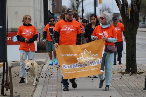 GREG VANDERMEULEN THE CARILLON 

This was the third annual Sashbear Walk for Mental Health in Steinbach and the fourteenth in Canada.