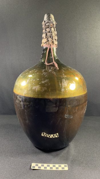 This bottle contains a mystery substance that was likely used medicinally.