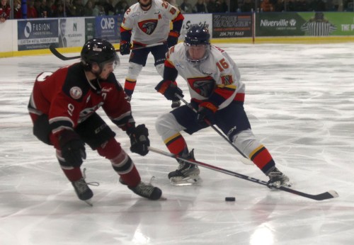 Adam Vigfusson's outstanding play this season not only earned him a NCAA division 1 offer, but also an invite to the Winnipeg Jets development camp. (Cassidy Dankochik The Carillon)