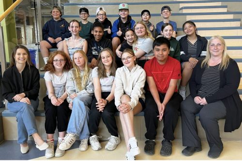 SUPPLIED 

Students and staff of Clearspring Middle School celebrate their success.