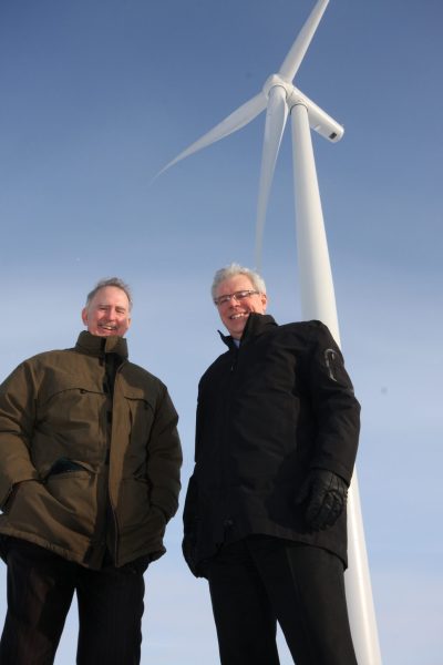 CARILLON ARCHIVES 

Manitoba Premier Greg Selinger, with a click of a button, set in motion the first turbine at the St Joseph wind farm in the RM of Montcalm.