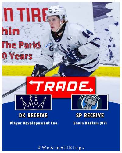 The Steinbach Pistons added Gavin Haslam from the Dauphin Kings in a mid-summer roster move. (Dauphin Kings)