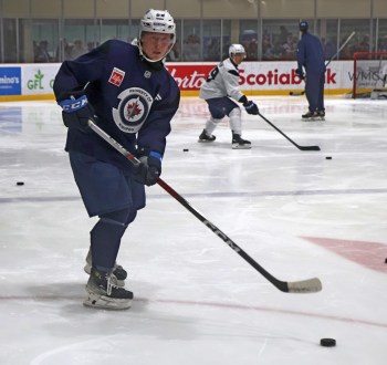 Adam Vigfusson was a free agent invite to the 2026 Winnipeg Jets development camp. (Cassidy Dankochik The Carillon)