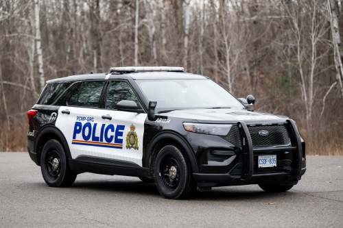 Photo by Serge Gouin, RCMP-GRC 

The new black and white RCMP vehicle with decals as photographed in Ottawa on Nov. 27, 2025. The new cruisers will be on the road this summer and will slowly phase out the current white models.