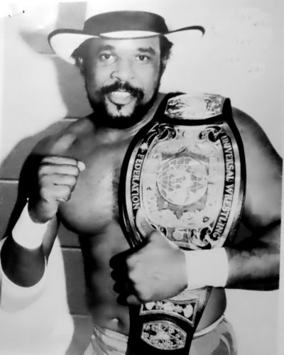 Former UWF champion Savannah Jack headed the list of professional wrestlers included in the 1987 Universal Wrestling Federation five-match card at the Steinbach Arena. (Carillon Archives)