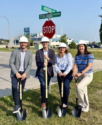 SUPPLIED 

From left, Bethesda Wellness board chair Keith Unger, Bethesda Foundation board chair Chris Goertzen, board member Amanda Peters and executive director Alisa Harder celebrate the start of construction.