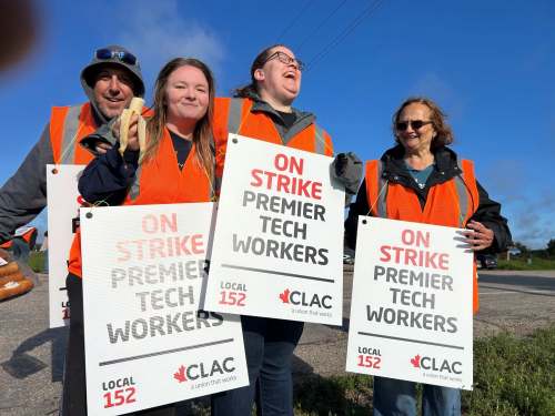CLAC 

Employees of Premier Horticulture have been on strike since Tuesday.