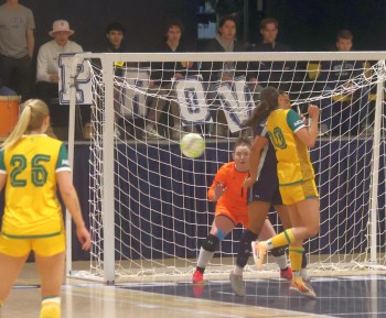 Futsal returned to Providence College's campus last season, with Pilots volleyball and basketball games coming back to the school this year after years at the Niverville Resource and Rec Centre. (Cassidy Dankochik Carillon Archives)